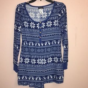 Royal blue sleep romper